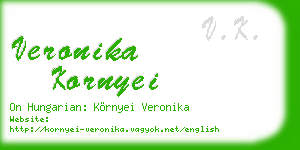 veronika kornyei business card
