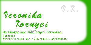 veronika kornyei business card